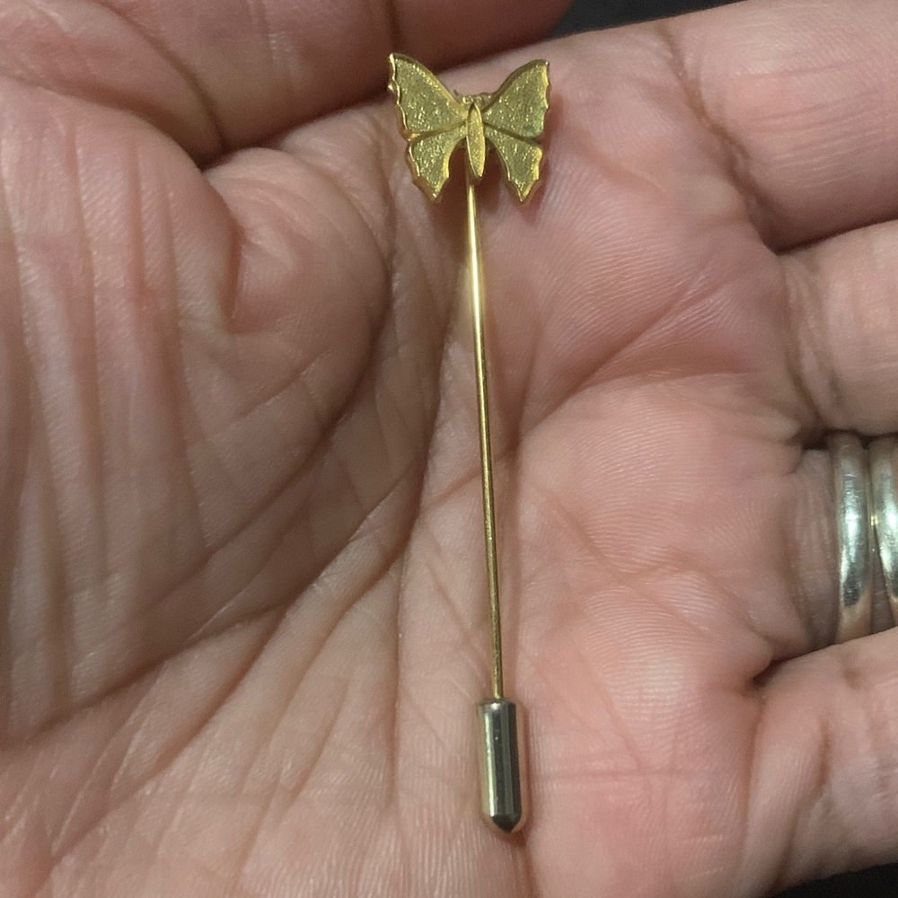 Vintage Gold Butterfly Brooch Pin